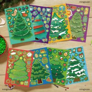 [COD] mingxuan 12 24PCS Toy Puzzle Stickers Christmas Tree Make A Face Stickers DIY Handicrafts Waterproof Stationery Stickers
