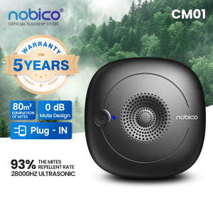 Nobico CM01 Portable Ultrasonic Mite Remover Air Purifier For Home & Room Fully Cover Noiseless Wireless Prevent Dust Mite Allergens |In 5 Years Warranty|