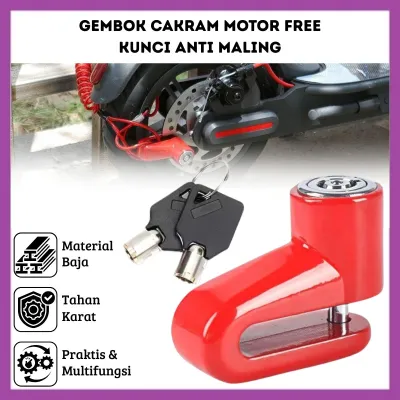 Gembok Cakram Motor Sepeda / Brake Disk Lock Universal / Kunci Pengaman Kendaraan Anti Maling - FR GALLERY