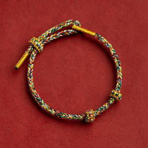 [Blue Sea Mall] Hand Woven Size Adjustable DIY Red String Bracelets Adult Child Vintage Lucky Rope Bangles Gift