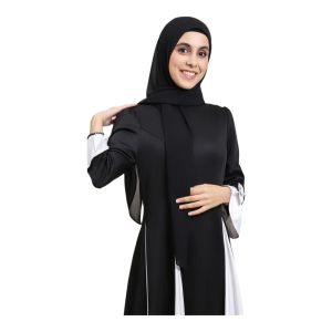 CANICECA Ready to Wear Instant Chiffon Hijab Large Size ic Buckle Hijab Scarf Plain Long Shawl For Women