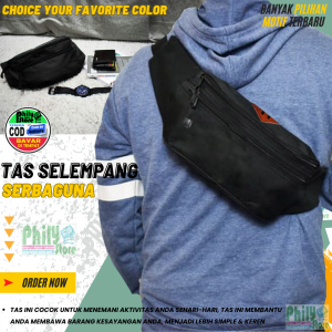 Tas Pinggang Waist Bag WaistBag SlingBag Selempang Slempang Pria Wanita Cowok Cewek SlingBag Sling Bag Crossbody Bag Murah