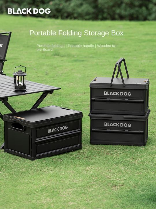 Blackdog%20PP%20Folding%20Storage%20Box%20Portable%20Foldable%20Multipurpose%2023/45L%20Collapsible%20Black%20Storage%20Container%20With%20Wood%20Table%20Board%20Outdoor%20Camping%20Equipment%20-%20Image%202