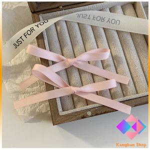 KANGBAN กิ๊บติดผมหน้าม้า ประดับโบว์ กิ๊บติดผมริบบิ้นน่ารัก จํานวน 2 ชิ้น ต่อชุด Hairpins