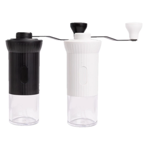 ที่บดกาแฟมือหมุน ABS แบบพกพาที่ปรับได้พร้อมแกนเหล็กไม่ขึ้นสนิมทำความสะอาดง่ายทนทานเครื่องบดถั่วกาแฟ