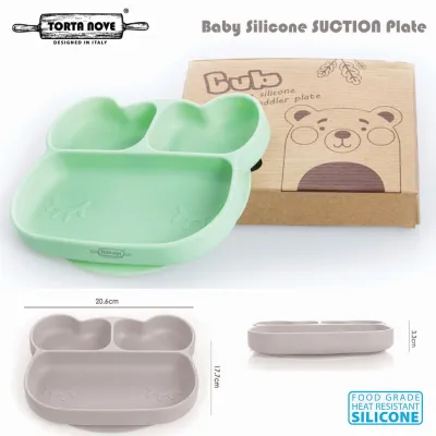 Set Piring bayi suction silicone plate bowl mangkok Mpasi Silikon baby feeding anti selip baby safe