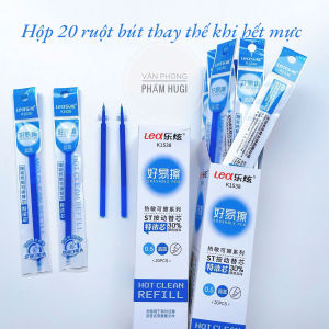 Lon 12 - 20 Cây Bút Gel Đầu Bấm Tẩy Xóa Được Cao Cấp (mực Xanh/Tím) mực đậm và đều