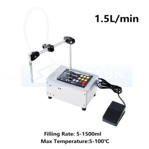 ZONESUN Automatic Electrical Conveyor Belt Single Head Liquid Filler Can Sense High Precision Heat Resistance Filling Machine ZS-DPYT1500