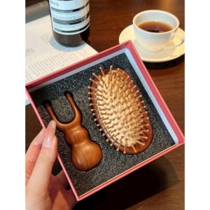 Bộ Chăm Sóc Cá Nhân Massage Gỗ Tự Nhiên Thư Giãn Đầu Mặt Cổ Vai Gáy Tặng Hộp