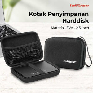 KOTAK PENYIMPANAN HARDDISK HDD PROTECTIVE EVA CASE 2.5 INCH LANYARD DESIGN - C6962 - BLACK