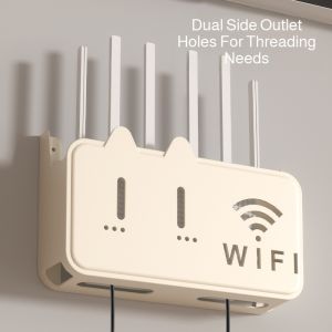 Home wallmounted nopunch shelf wireless router  place holder storage box settop box shelf