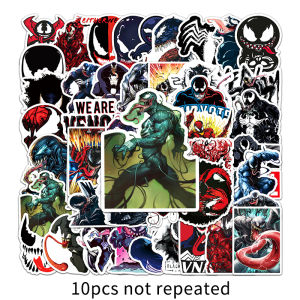 50PCS American Movie Marvel DC Series Venom Sticker Decorative Laptop Skateboard Luggage Car Helmet Sticker