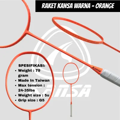 RAKET BADMINTON KANSA WARNA 5U 24-35LBS FULL CARBON ORIGINAL
