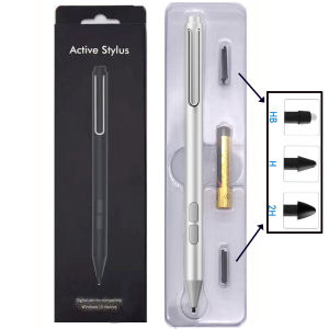 【✅SG SELLER RICHMENT READY STOCK ✅】Stylus Pen Smart Active S Pen 4096 Pressure Sensitivity Palm Rejection Stylus with 2 Extra Tibs for Kobo Libra Colour/Kobo eReader/Kindle/Tablet/Microsoft Surface Pro 10/9/8/7 Surface Go 3/2/1Surface Book 3/2/1Laptop