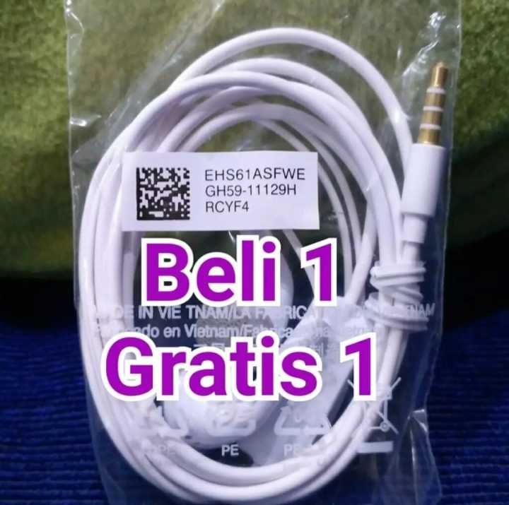 BELI 1 GRATIS 1 HEADSET SAMSUNG NONPACK COCOK UNTUK SEMUA TIPE