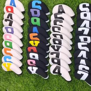 10 A golf iron cover Neoprene club head protector 3 Color printing Golf Iron cover