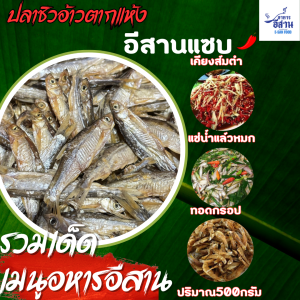 ปลาซิวอ้าวตากแห้ง1กิโลกรัม ปลาซิวตากแห้งแบบมีรสชาตินัว ปลาแห้ง