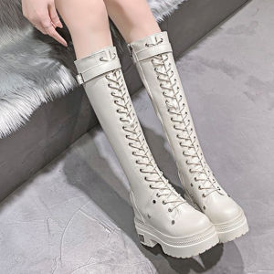 Giày Bốt Khoá Kéo Kèm Đai Cao 10CM PB595-4191