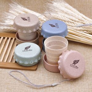 LY GẤP GỌN LÚA MẠCH DU LỊCH 130ML – CỐC GẤP GỌN CÁ NHÂN LY XẾP GỌN MINI CÓ NẮP