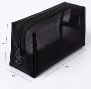 Mesh Makeup Bag Mesh Zipper Travel Cosmetic Bag Transparent Storage Bag Toiletry Bag Storage Bags Lipstick Cosmetic Storage Pouch