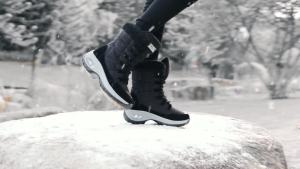 Moipheng Women Boots Winter Keep Warm Quality Mid-Calf Snow Boots Ladies Lace-up Comfortable Waterproof Booties Chaussures Femme