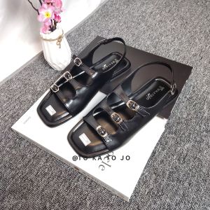 TOKATOJO Sandal Flat Wanita Terbaru Tali Gesper Sandal Fashion Wanita Kekinian Cantik & elegan