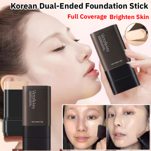 [Skin Eraser] Hydrating Korean Dual-Ended Foundation Stick with Brush Watery Skin Foundation Cream Flawless Eraser 韩国粉底棒双头橡皮擦粉底棒粉底膏