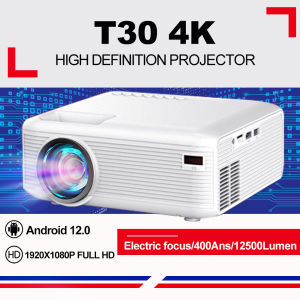 【Auto Focus】Apexus C6 Ultra Projector 1920P Full HD 4K playback 360 degree rotation standAndroid 9.0 700 ANSI 17000 lumens Autofocus/Motor-focus WiFi and BT 6.0 Seal machine 4 Calibration US plug Home theater projector | office projector | Teac