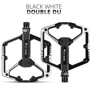 Bàn Đạp Xe Đạp Leo Núi WEST BIKING Bàn Đạp Xe Đạp Chống Trượt Rỗng Bằng Nhôm 3 Vòng Bi Bàn Đạp Xe Đạp Đường Trường MTB