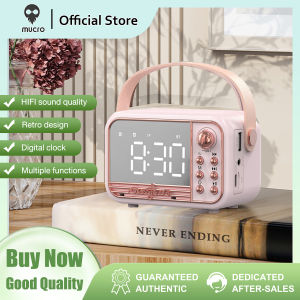 Mucro S11 Handheld Retro Alarm Clock Bluetooth Speaker Desktop Portable Clock