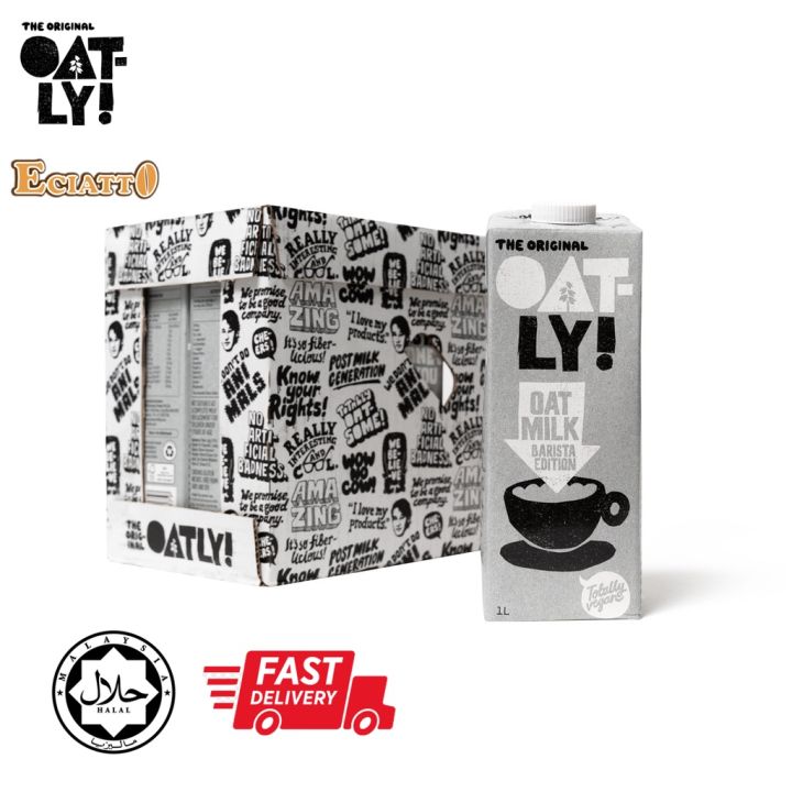 OATLY Oat Barista Milk for Coffee (100 Vegan), Susu Oat for Kopi Halal