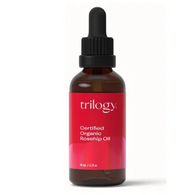 Trilogy Certified Organic Rosehip Oil – Reduces Wrinkles Scars Stretchmarks Evens Skin Tone – Pure Rosehip Oil – 45ml