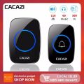 2025 HOT CACAZI A10 Intelligent AC 100-240V wireless doorbell waterproof 300M range door bell home 38 chimes door ring. 