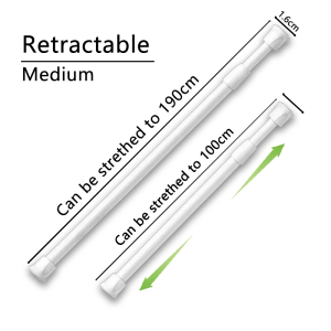 Adjustable Telescopic Rod Punch-free Nail-Free Multifunction Clothesline Curtain Rod Bracket Holder