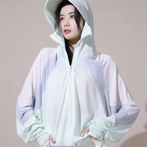 SRIEI Sun Protection Clothing for Women Summer Breathable Cooling Fabric jogging Jacket 防晒衣