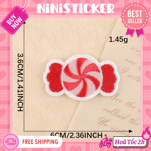 Iron Patch Miếng Ủi Thêu Quần Áo Sticker Vá Đồ Rách Giáng Sinh Noel Merry Christmas Ông Già Nô En Cây Thông Tuần Lộc Ninisticker