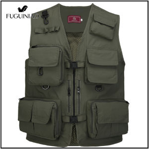 FUGUINIAO 2022 Fishing Jacket Quick-drying Mesh Vestt Multi-Pocket Mesh Vest Outdoor Vest Multi Pocket Summer Mesh Vest Free Shopping