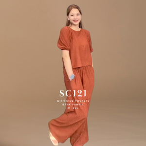 SC Shade of Brown Apricot Crush Challis Dresses Set