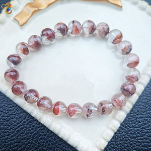 Graduation Grade Natural Red Phantom Wealth Bowl Pyramid Bracelet