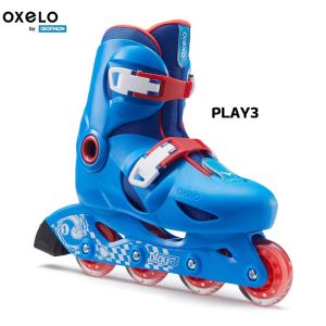 OXELO รองเท้าสเก็ต รองเท้าอินไลน์สเก็ตสำหรับเด็กรุ่น Play 3 ปรับบูตชั้นในได้ 3 ขนาด สำหรับเด็ก 4-8 ปี Kids Skates