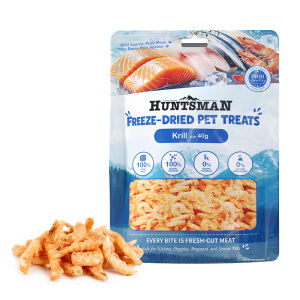 HUNTSMAN Freeze-Dried Pet Treats | 9 Varieties | Chicken Duck Beef Salmon Cod Krill | Cat & Dog