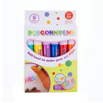 DITIPOO Birthday Cards Popcorn Pens Puffy Paint Ink Crayons Bubble Pen DIY Craft Graffiti 3D Art Pens Kids Gifts