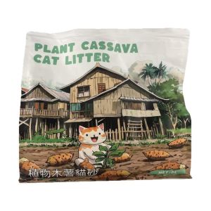 【SG Stock】Tapioca Cat Litter Deodorization Low Dust Non-stick Bottom Plant-based Cat Litter 6L