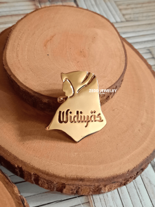 Bros Nama - Bros Jilbab Hijab - Zedd Jewelry: Warna Silver Emas dan Rosegold Tahan Lama Anti Karat - Cantik Berkualitas Cocok Untuk Kado Hadiah - Widiyas Brooch: Brass Stainless 18K Gold Plated - COD Bayar Di Tempat