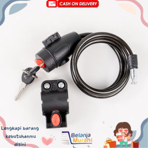 SECURITY LOCK - TaffGUARD Kunci Gembok Sepeda Anti Maling Cable Coil Lock Stainless Steel - TY588YZ