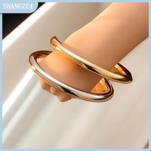 【SHANGZE4】 Vòng tay mở CCB mạ điện phong cách Châu Âu và mỹ vòng tay thích hợp sang trọng ánh sáng cao cấp Vòng đeo tay cá tính dễ phối