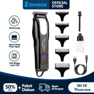 SHINON SH-19 Trimmer Original Mesin Cukur Clipper 6 in1 Alat cukur rambut charger Alat Potong Rambut Rambut Hair Clipper Original