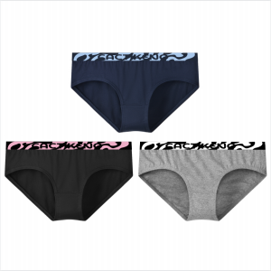 3IN1 Cacti Keno Cotton Briefs Couple Panties Organic Elastic Cotton Underwear Set Panty for Women Plus Size 3XL 4XL 5XL