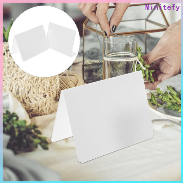 Minitefy 10 Pcs Invitation Frosted Square Acrylic Table Number Sign