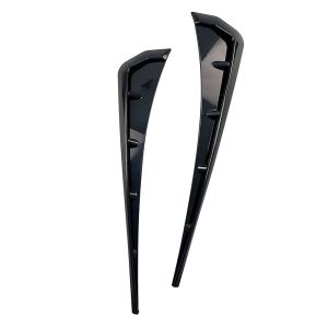 GOFIDIN 2 PCS Cánh gió lưới tản nhiệt Trang trí Lỗ Nạp ABS Lỗ thông hơi bên chắn bùn ô tô Cánh gió màu đen Miếng dán chắn bùn tương thích